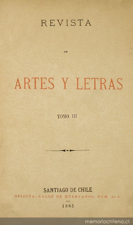 Revista de artes y letras : tomo 3 de 1885