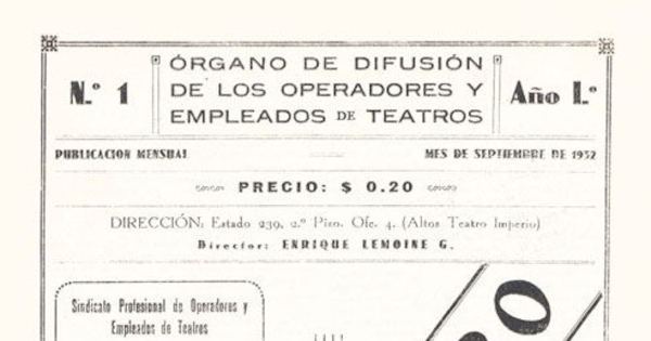 El peliculero : año 1, n° 1, septiembre de 1932