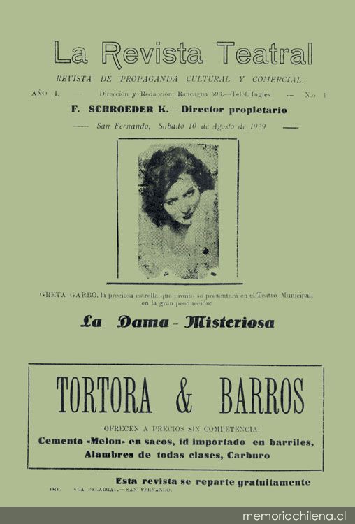 La revista teatral : n° 1, 1929