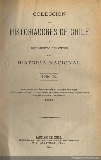 Descripción histórico-geográfica del Reino de Chile