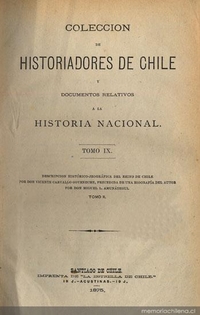 Descripción histórico-geográfica del Reino de Chile