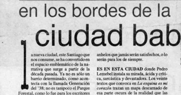 En los bordes de la ciudad babilónica