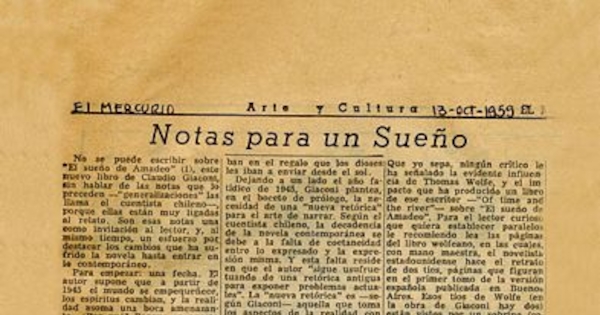 Notas para un sueño