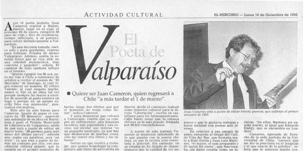 El poeta de Valparaíso