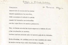 Elegía a Orlando Letelier, 1976
