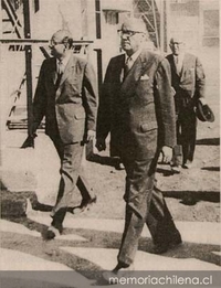 Jorge Alessandri y Ernesto Ayala, en Laja, 1959