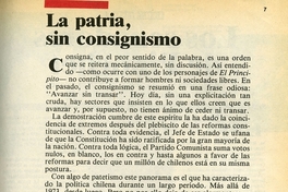 La patria sin consignismo