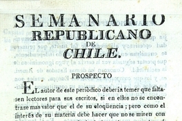 Semanario republicano: n° 1-12 del 7 de agosto a 23 de octubre de 1813