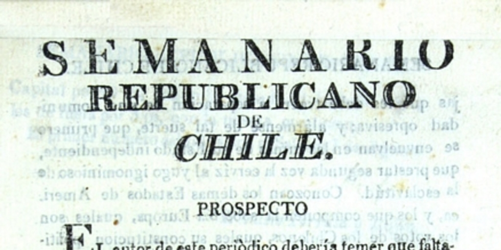 Semanario republicano: n° 1-12 del 7 de agosto a 23 de octubre de 1813