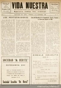 Vida Nuestra : año I, n° 5 del 8 de mayo de 1931