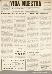 Vida Nuestra : año I, n° 7 del 22 de mayo de 1931
