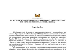 La reivindicación proteccionista artesanal y la constitución del movimiento popular (Chile, 1826-1885)