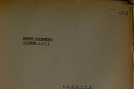 Informe Confidencial, diciembre 1978