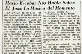 Mario Escobar nos habla sobre el jazz: la música del momento