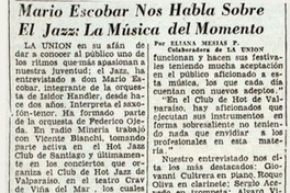 Mario Escobar nos habla sobre el jazz: la música del momento