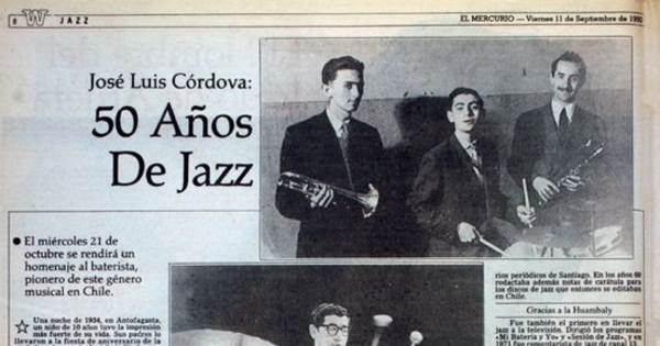 José Luis Córdova, 50 años de jazz