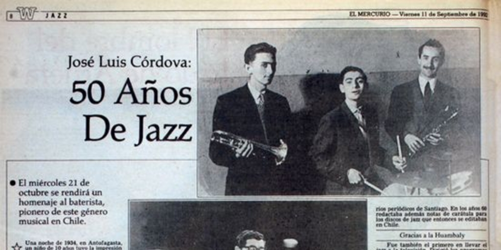 José Luis Córdova, 50 años de jazz