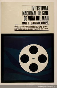 Afiche del IV Festival Nacional de Cine de Viña, 1966
