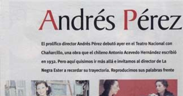 Andrés Pérez según Andrés Pérez