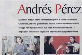 Andrés Pérez según Andrés Pérez