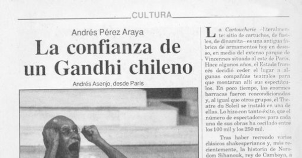 La confianza de un Gandhi chileno