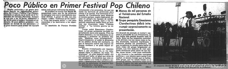 Poco público en primer festival pop chileno