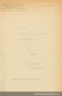 Alone, 65 años de crítica literaria