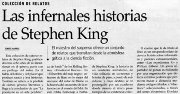 Las infernales historias de Stephen King
