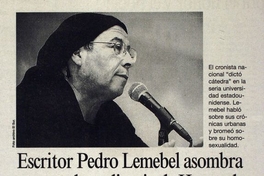 Escritor Pedro Lemebel asombra a recatada audiencia de Harvard