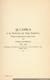 La Camila, o, La patriota Sudamérica