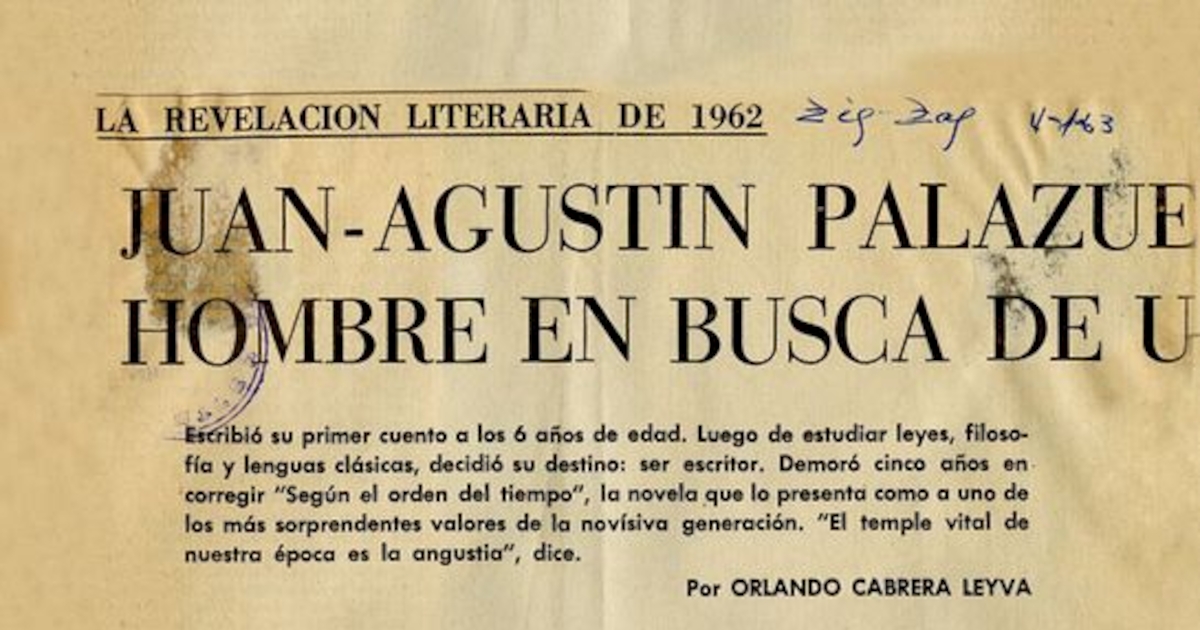 Juan Agustín Palazuelos, un hombre en busca de un estilo : la revelación literaria de 1962