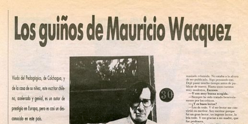 Los guiños de Mauricio Wacquez
