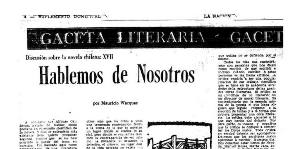 Hablemos de nosotros : discusión sobre la novela chilena, XVII