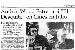 Andrés Wood estrenará "El desquite" en cines en julio