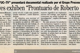 El jueves exhiben "Prontuario de Roberto Parra"