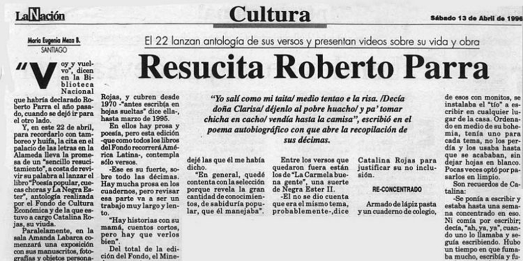 Resucita Roberto Parra