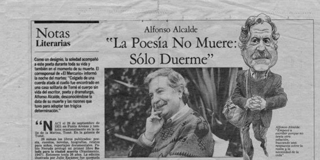 Alfonso Alcalde, "La Poesía no muere, sólo duerme"