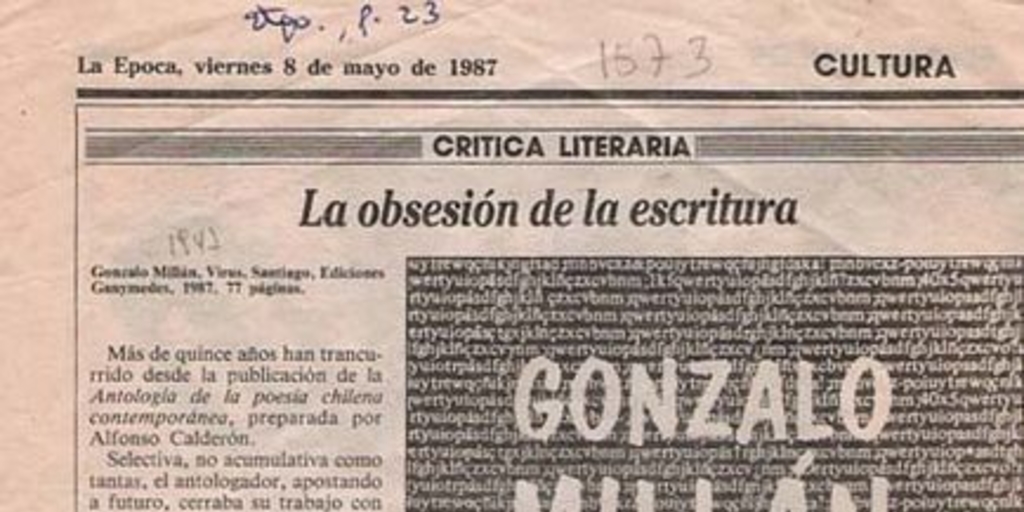 La obsesión de la escritura