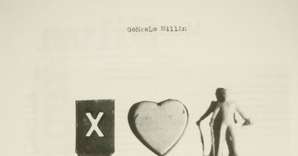 Poesía visual de Gonzalo Millán, aparecida en la revista El espíritu del valle, 1998