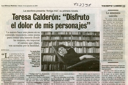 Teresa Calderón, "Disfruto el dolor de mis personajes"