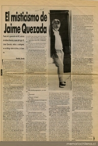 El misticismo de Jaime Quezada