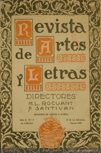 Revista de artes y letras: año 2, n° 4, agosto de 1918