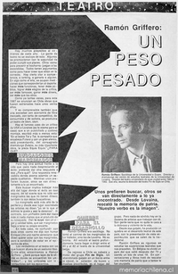 Ramón Griffero, un peso pesado