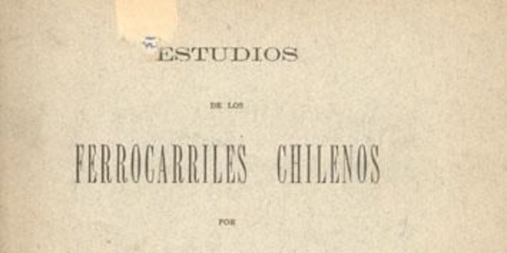 Estudios de los ferrocarriles chilenos