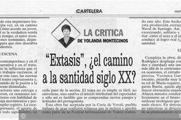 "Extasis", el camino a la santidad siglo XX?