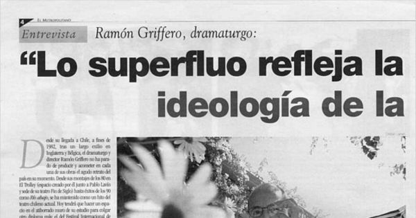 "Lo superfluo refleja la ideología de la reconciliación"
