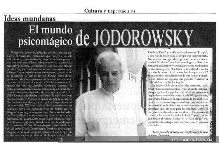 El mundo psicomágico de Jodorowsky