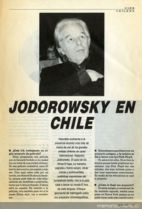 Jodorowsky en Chile