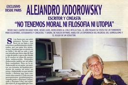 Alejandro Jodorowsky escritor y cineasta "No tenemos moral ni filosofía ni utopía"