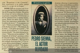 Pedro Sienna, el actor olvidado